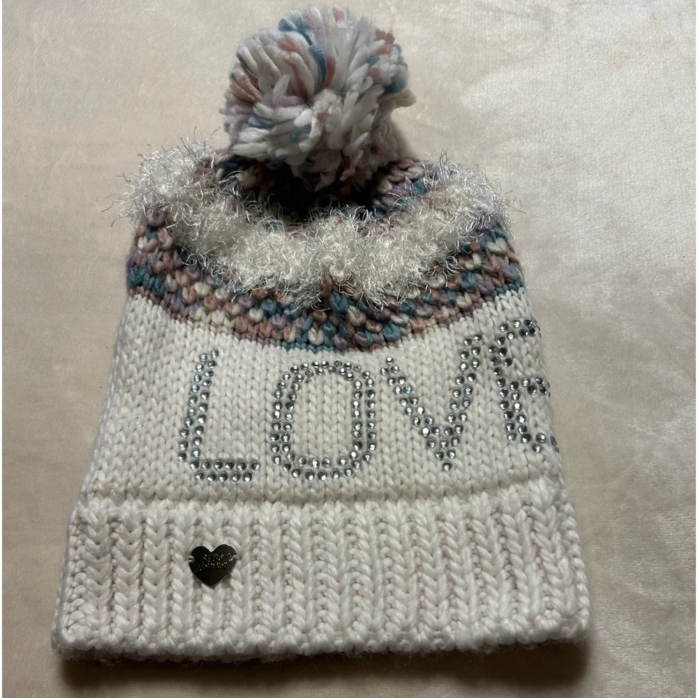 Betsey Johnson Pom Chenille Hat